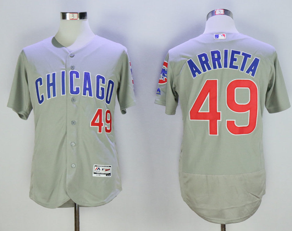 Jake Arrieta Chicago Cubs grey jersey