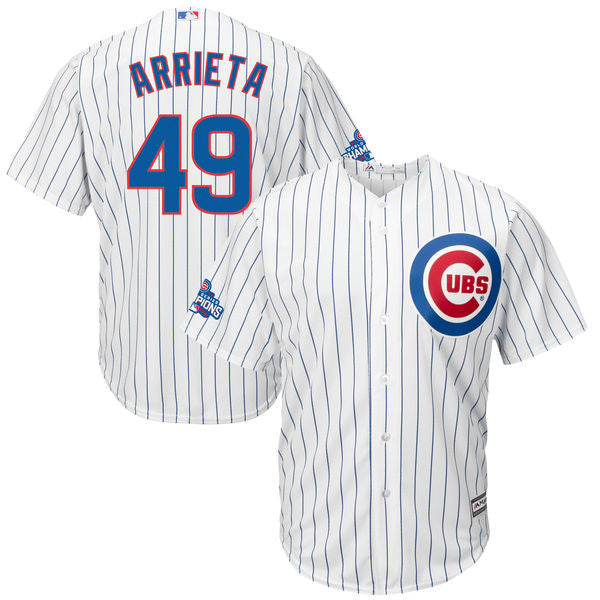 Jake Arrieta Chicago Cubs white jersey