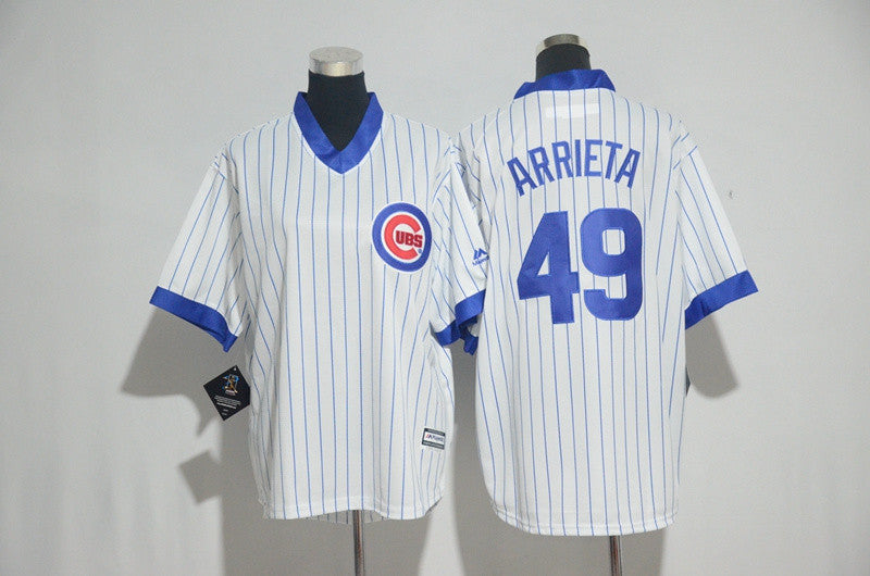Jake Arrieta Chicago Cubs white Cooperstown jersey