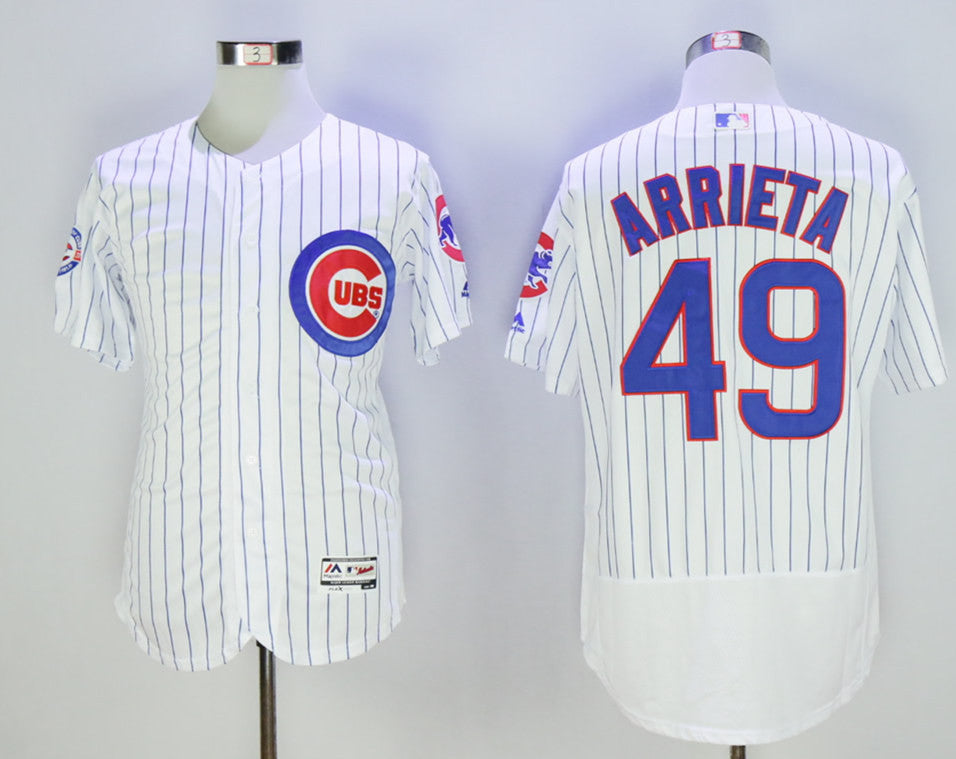 Jake Arrieta Chicago Cubs white jersey
