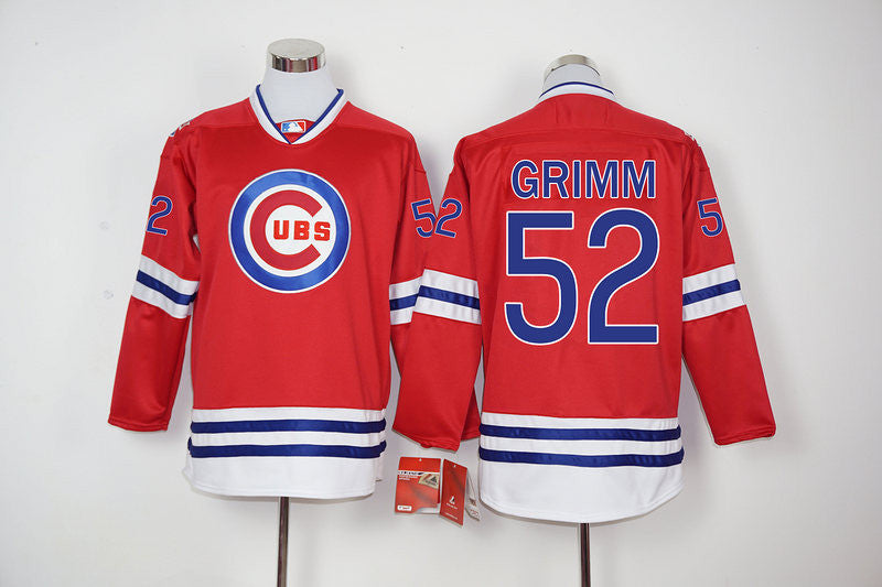 Justin Grimm Chicago Cubs red jersey