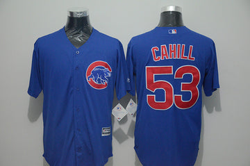 Trevor Cahill Chicago Cubs blue jersey
