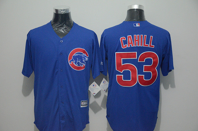 Trevor Cahill Chicago Cubs blue jersey