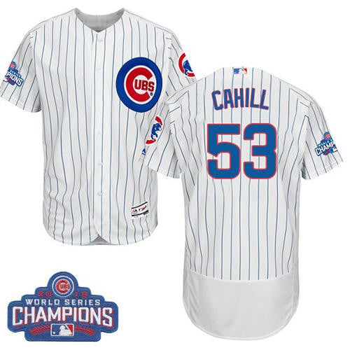 Trevor Cahill Chicago Cubs white Authentic jersey