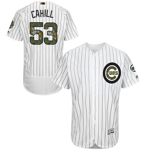 Trevor Cahill Chicago Cubs white Authentic jersey