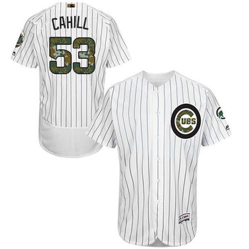 Trevor Cahill Chicago Cubs white Authentic jersey