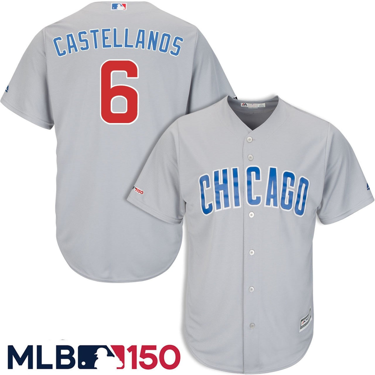 Nick Castellanos Chicago Cubs gray jersey