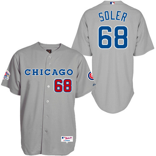 Jorge Soler Chicago Cubs grey Throwback jersey