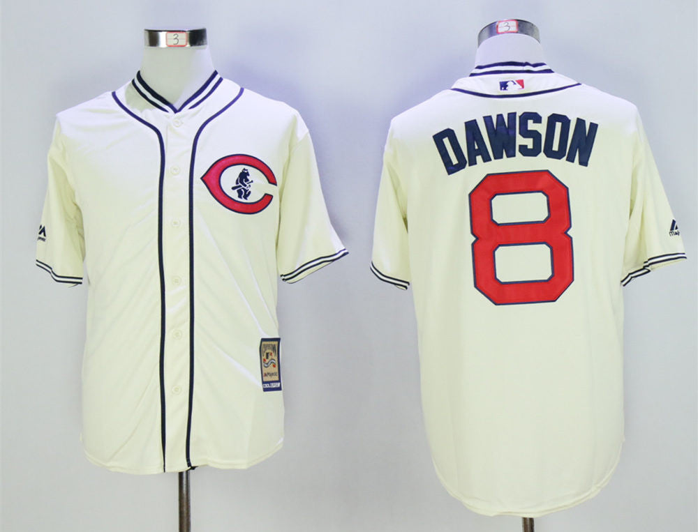 Andre Dawson Chicago Cubs cream jersey