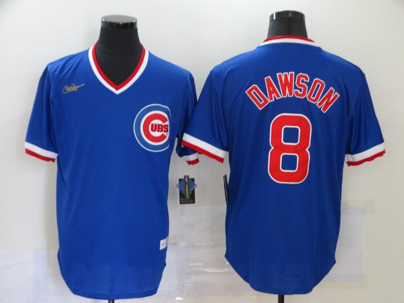 Andre Dawson Chicago Cubs royal Throwback jersey