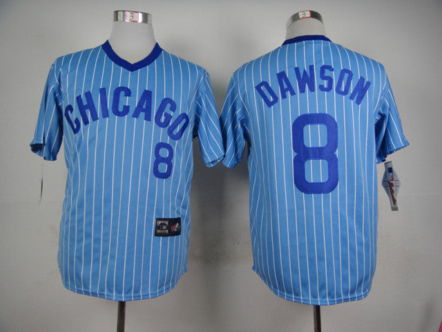 Dawson Chicago Cubs blue Throwback jersey