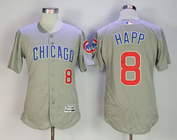 Ian Happ Chicago Cubs gray jersey