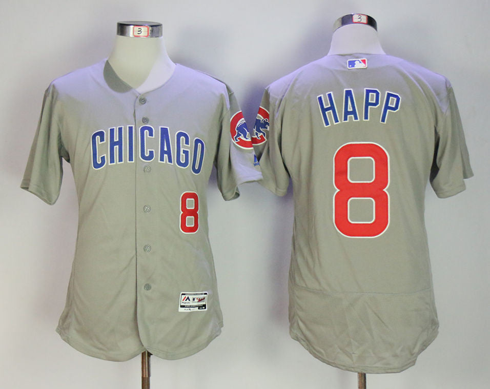 Ian Happ Chicago Cubs gray jersey