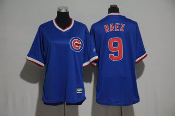Javier Baez Chicago Cubs blue Cooperstown jersey