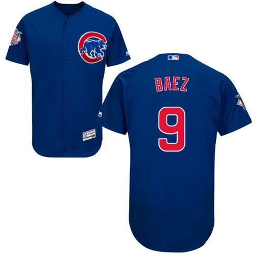 Javier Baez Chicago Cubs blue Authentic jersey