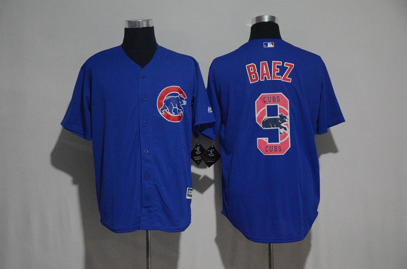 Javier Baez Chicago Cubs blue jersey