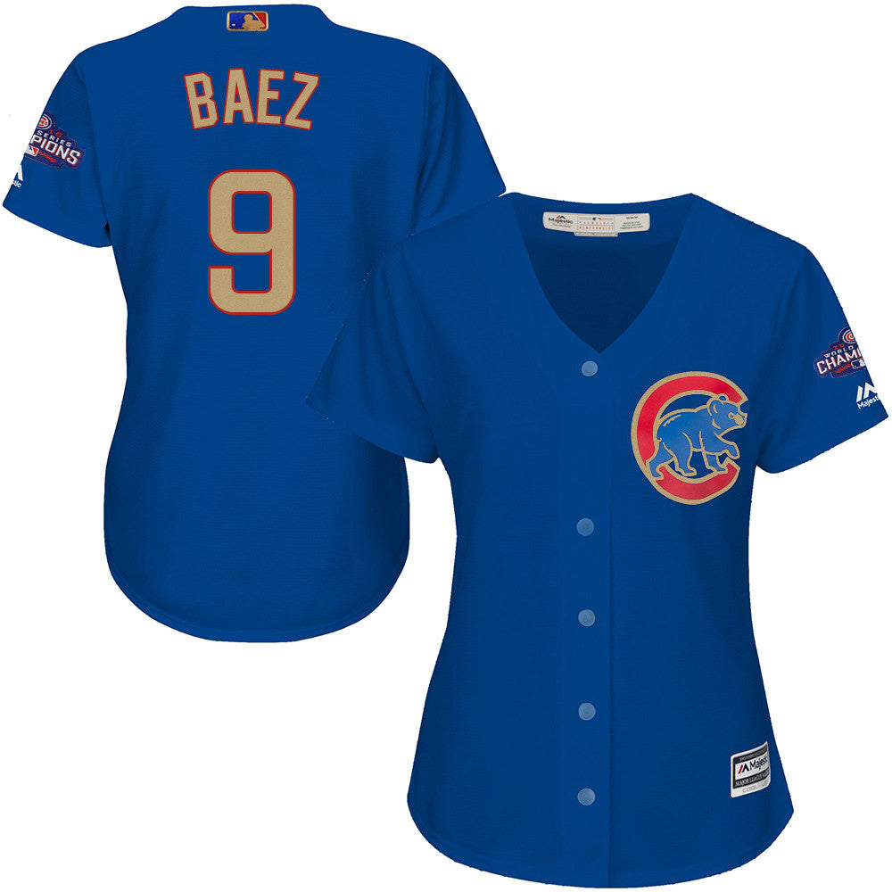 Javier Baez Chicago Cubs blue jersey