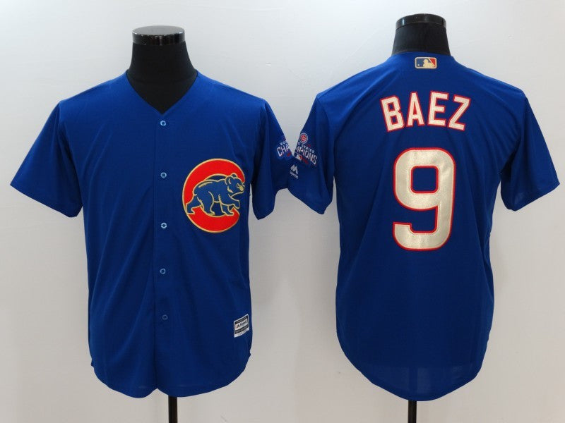 Javier Baez Chicago Cubs blue jersey