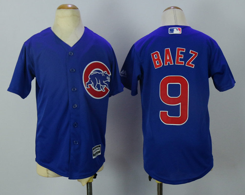 Javier Baez Chicago Cubs blue jersey