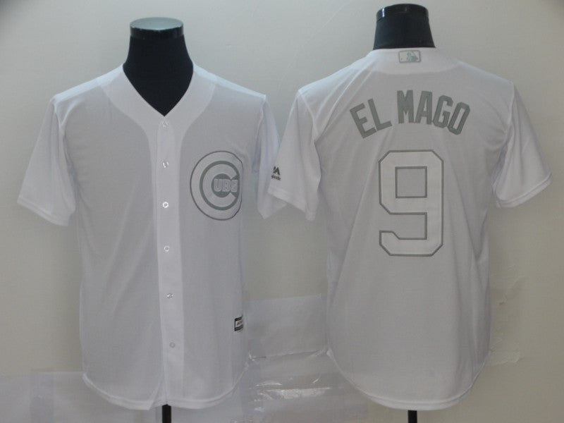 Javier Baez El Mago Chicago Cubs white jersey