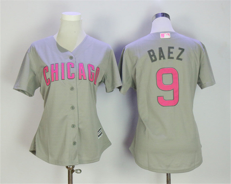 Javier Baez Chicago Cubs gray jersey