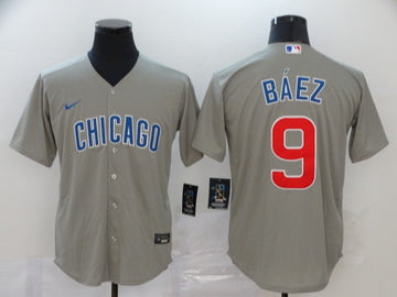 Javier Baez Chicago Cubs gray jersey
