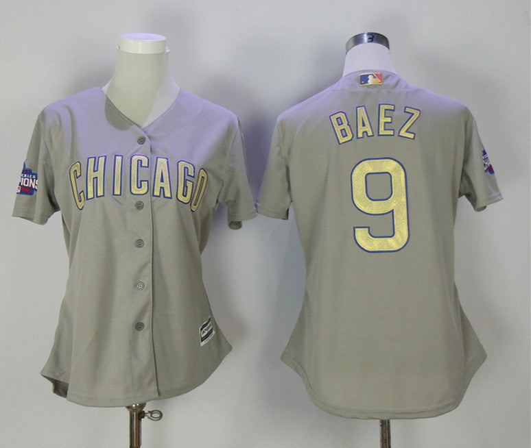 Javier Baez Chicago Cubs gray jersey
