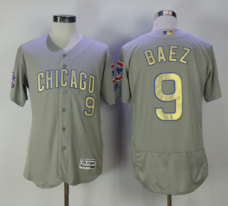 Javier Baez Chicago Cubs gray jersey