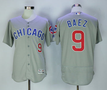 Javier Baez Chicago Cubs grey jersey