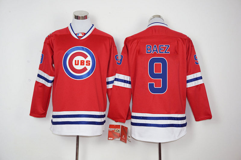 Javier Baez Chicago Cubs red jersey