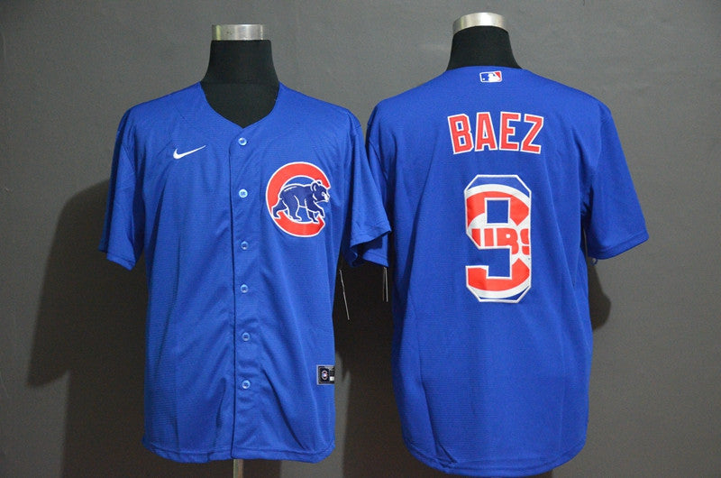 Javier Baez Chicago Cubs royal Fashion jersey