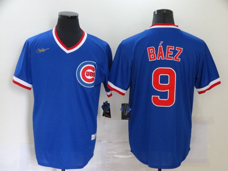 Javier Baez Chicago Cubs royal Throwback jersey