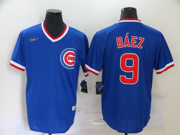 Javier Baez Chicago Cubs royal Throwback jersey