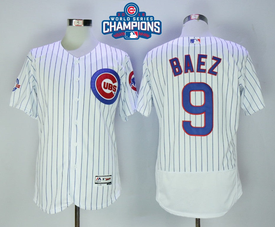 Javier Baez Chicago Cubs white jersey