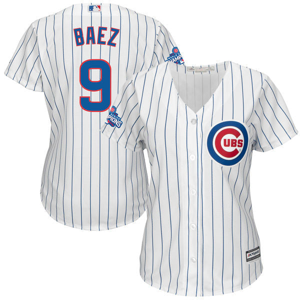 Javier Baez Chicago Cubs white jersey