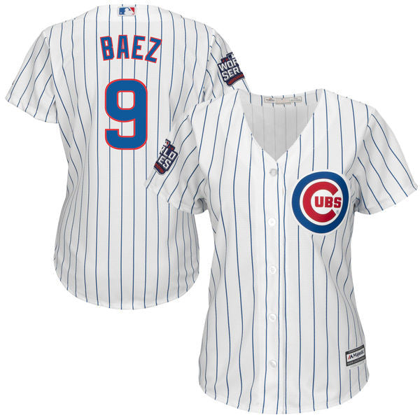 Javier Baez Chicago Cubs white jersey