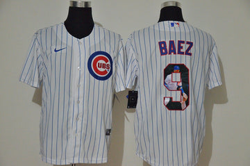 Javier Baez Chicago Cubs white jersey