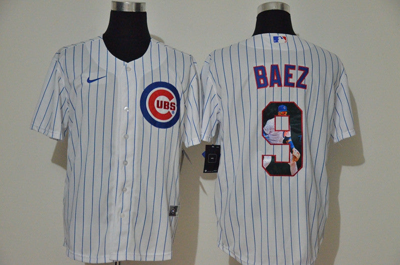 Javier Baez Chicago Cubs white jersey