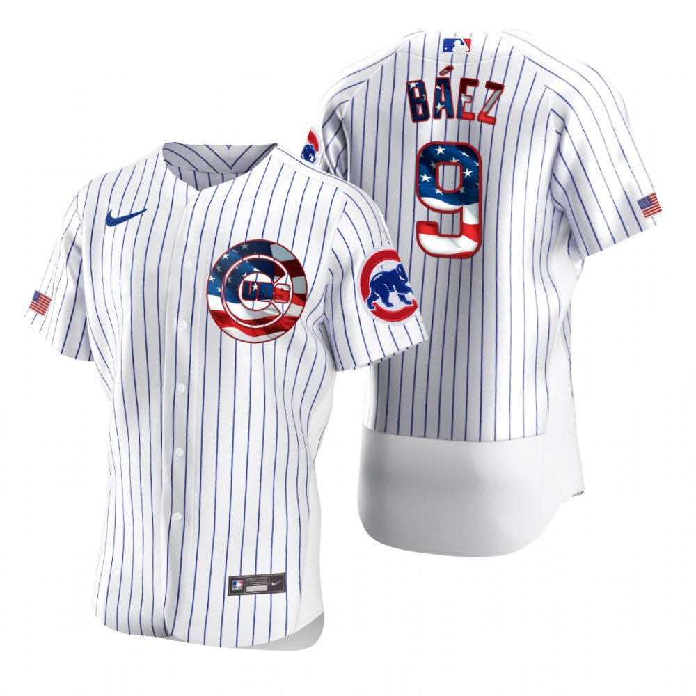 Javier Baez Chicago Cubs white Fashion jersey