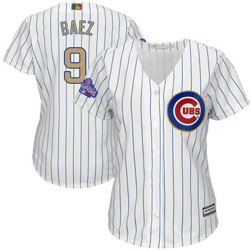 Javier Baez Chicago Cubs white jersey