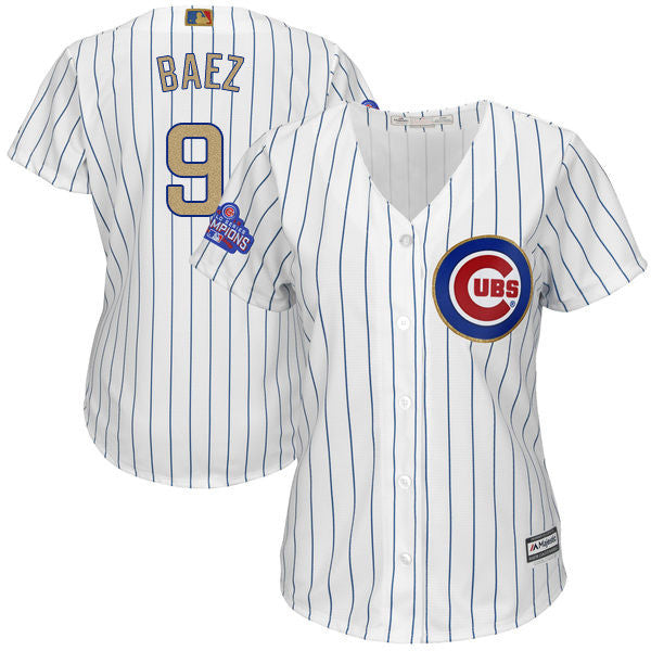 Javier Baez Chicago Cubs white jersey
