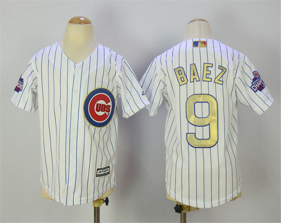 Javier Baez Chicago Cubs white jersey