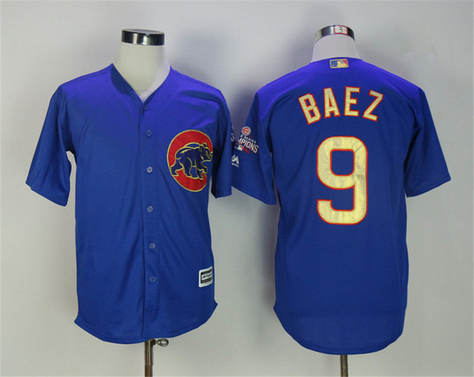 Javiers Baez Chicago Cubs blue jersey