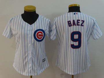 Javiers Baez Chicago Cubs white jersey
