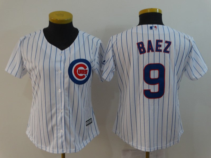 Javiers Baez Chicago Cubs white jersey