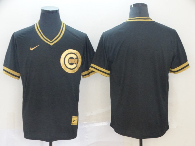 Blank Black Chicago Cubs gold Legend jersey