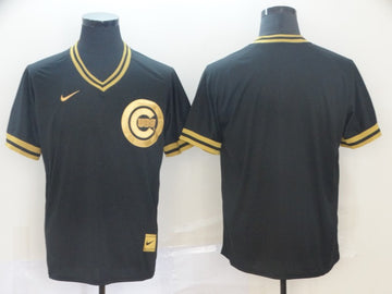 Blank Black Chicago Cubs gold Legend jersey