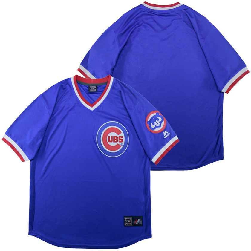 Custom Chicago Cubs blue Throwback jersey