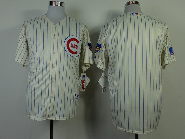 Custom Chicago Cubs cream jersey