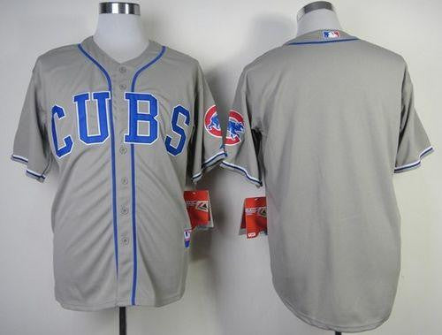 Custom Chicago Cubs grey Alternate jersey